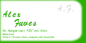 alex fuves business card